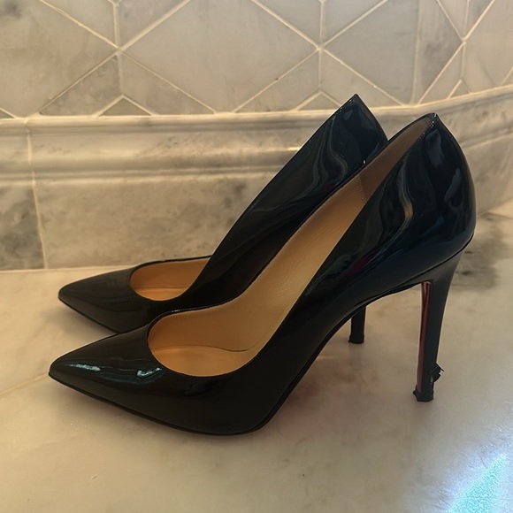 Christian Louboutin Black Heels with Red Soles - Picture 6 of 12